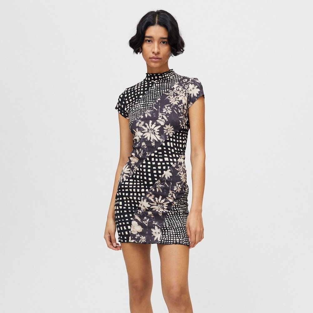 Urban Outfitters Nina Spliced Bodycon Mini Dress/ medium